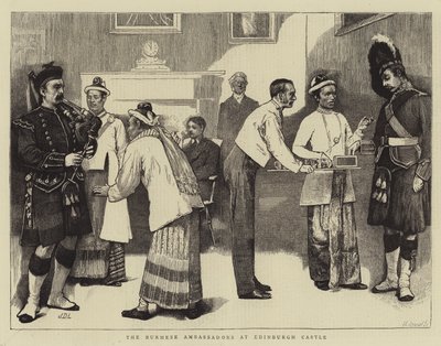 The Burmese Ambassadors at Edinburgh Castle by James Dromgole Linton
